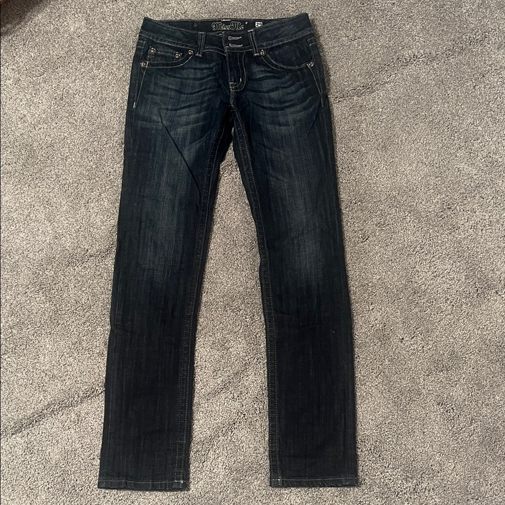 Miss Me dark blue denim skinny jeans